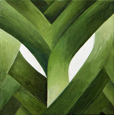 韭菜，2013 年（丙烯酸画布） 作者 詹妮弗·阿博特