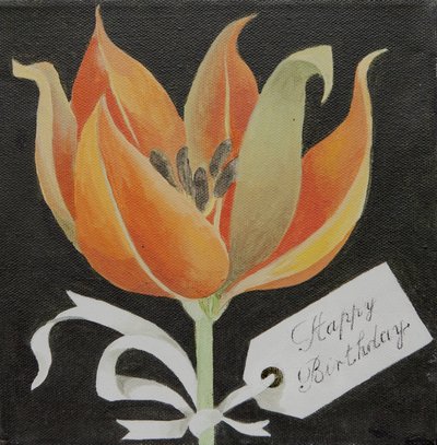郁金香，生日快乐（压克力） 作者 詹妮弗·阿博特