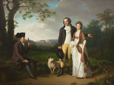尼尔斯-雷贝格（Niels Ryberg）与儿子约翰-克里斯蒂安（Johan Christian）和儿媳恩格尔克（Engelke，女，法尔贝）合影 作者 詹斯·尤尔