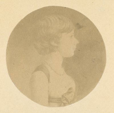 一个女孩的灰泥画像，出自《圣梅明肖像画集》，1862年。 作者 耶利米·格尼
