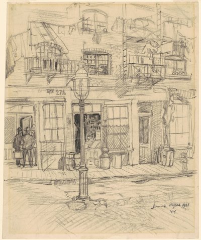 纽约街景 作者 杰罗姆·迈尔斯（Jerome Myers）