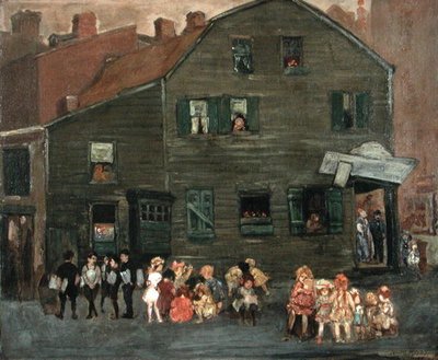 老房子》，约1910年（布面油画 作者 杰罗姆·迈尔斯（Jerome Myers）