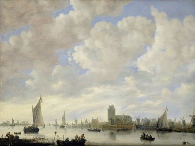 多德雷赫特附近的梅尔韦德河景观 作者 Jeronymus van Diest (II)（归属于）
