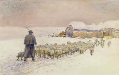 带来了羊群，1901年 作者 杰西·霍尔