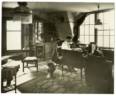 欧内斯特-汤普森-西顿，约1918年（明胶银照片）。 作者 杰西·塔伯·比尔斯（Jessie Tarbox Beals）