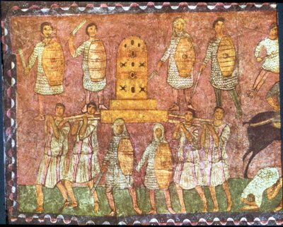 Eben-Ezer之战（石膏上的蛋彩画） 作者 Jewish School
