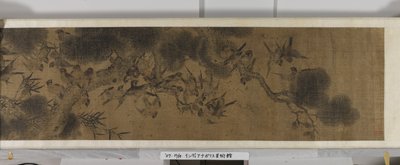 百鸟图（绢本水墨设色） 作者 江（后）廷喜