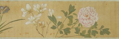 一百朵花，17世纪初（彩绘丝绸）（细节：另见207347-58） 作者 Jiayan Chen