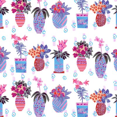House Plants，2014，（拼贴画，纸，笔和墨水，giclee打印） 作者 Jo Chambers