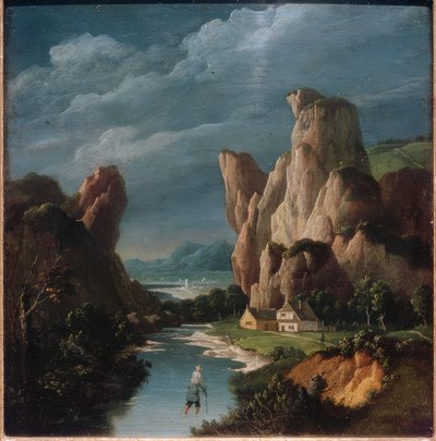 Hl.克里斯托弗 作者 约阿希姆·帕蒂尼（Joachim Patinir）