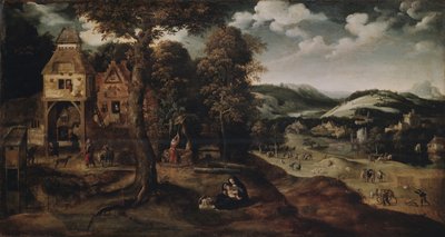 1524年飞往埃及的风景 作者 约阿希姆·帕蒂尼（Joachim Patinir）