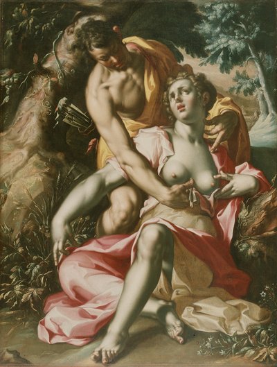 Cephalus 和 Procris（《Procris 之死》），约 1595-1600 年（布面油画） 作者 约阿希姆·维特瓦尔 (Joachim Wtewael) 或乌特瓦尔 (Utewael) 或维耶瓦尔 (Wyewael)