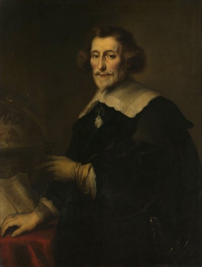 梅登法警、历史学家和诗人 Pieter Corneliszoon Hooft 的肖像 作者 Joachim von Sandrart (I) (复制后)