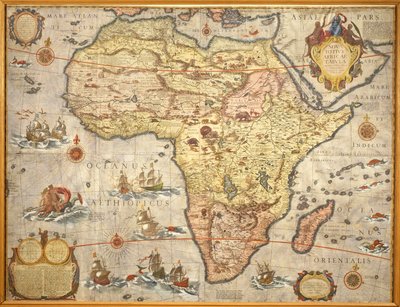 1686年的非洲地图，由Joan Blaeu绘制 作者 琼·布劳