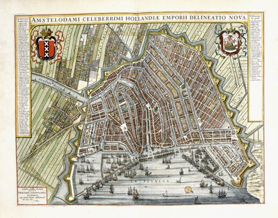 1649年荷兰和低地国家的城镇和建筑物的平面图和视图 作者 琼·布劳