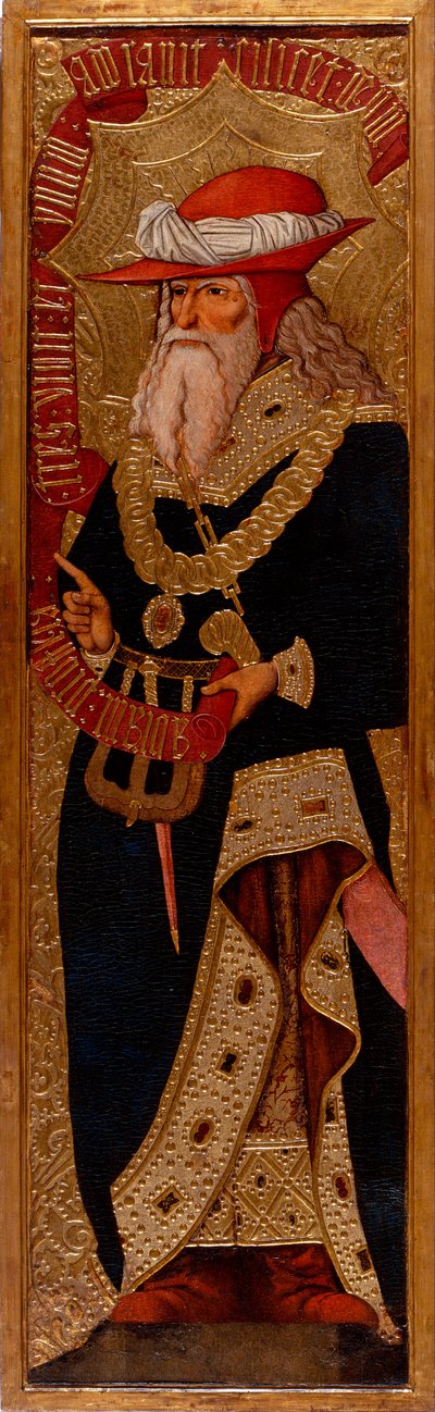 亚伯拉罕 - 琼·加斯科 (Joan Gasco) 的绘画（活跃于 1500-1529 年）- c. 1500 - 面板蛋彩画 - 233.5x66.1 - 加泰罗尼亚国家艺术博物馆，巴塞罗那 作者 琼·加斯科（JoanGascó）