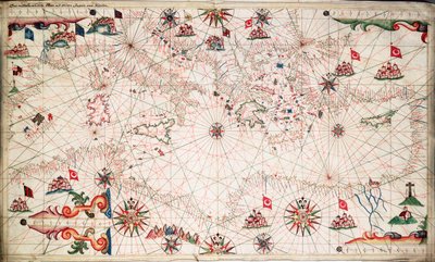 地中海海图，约 1640 年（牛皮纸） 作者 琼·奥利瓦