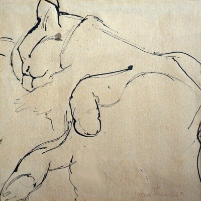 Cat，Mouser，1980，（钢笔和墨水） 作者 琼·瑟西