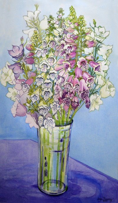 Foxgloves和Campanulas，2005 作者 琼·瑟西