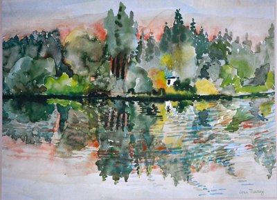 日落湖，Bremes les Ardres，2000， 作者 琼·瑟西