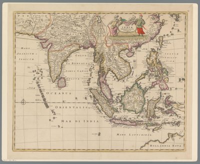 印度尼西亚地图
Tabula Indiae Orientalis（标题在实物上） 作者 Joannes L'Huilier