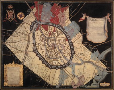 布鲁日和封建领地地图（布面油画） 作者 乔安妮斯·洛贝莱希特