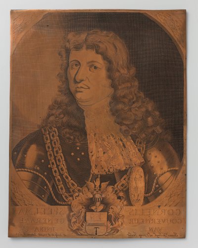 1681-1684 年荷属东印度群岛总督科内利斯-施佩尔曼（1640-1684 年）肖像（半身像）铜版雕刻版 作者 乔安妮斯·德容