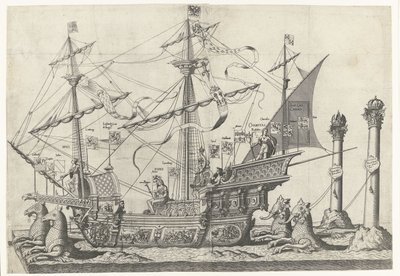 维多利亚号轮船，第 5 号
皇帝查理五世的葬礼队伍，1558 年（系列标题） 作者 乔安妮斯·范·杜特库姆 (I)