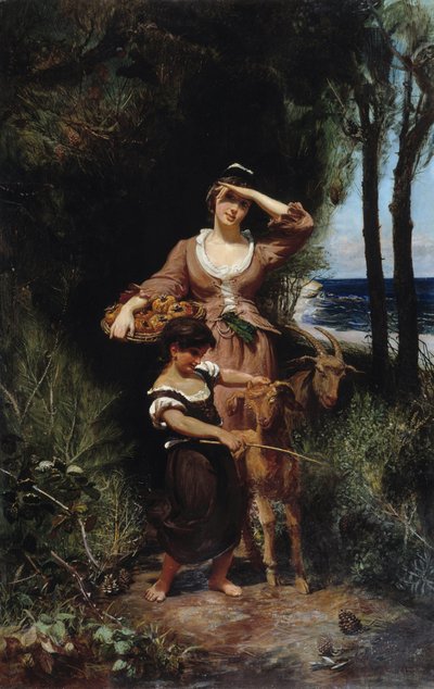 海边的舍弗勒 Joanny Rave（1827-1882 年）的绘画作品 尺寸：219x139 厘米219x139 厘米必须提及：普罗旺斯问候基金会收藏，马赛 作者 乔尼·雷夫（Joanny Rave）