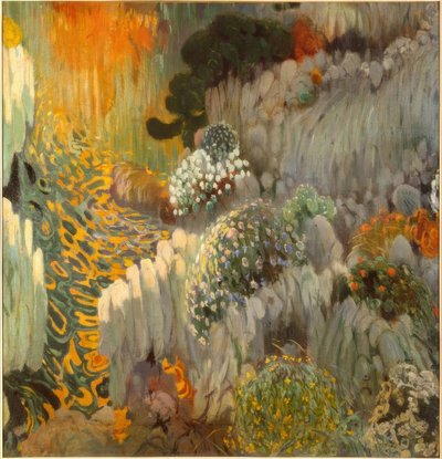 东方板画（Casa Trinxet的墙壁装饰）。 作者 Joaquim Mir i Trinxet