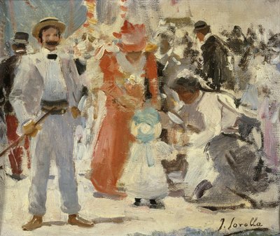 在展会上; En la Feria， 作者 华金·索罗拉
