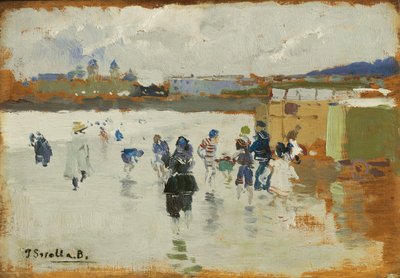 拉孔查海滩，圣塞瓦斯蒂安，1906年 作者 Joaquín Sorolla