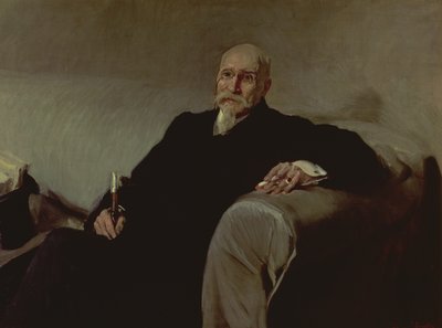 Jose Echegaray y Eizaguire (1832-1916) 西班牙数学家和戏剧家的肖像 作者 华金·索罗拉·巴斯蒂达