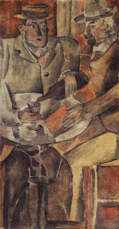 咖啡馆聚会》，约 1926 年（蛋彩画布） 作者 华金·托雷斯·加西亚