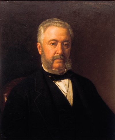 拉蒙·坎波莫尔（Ramon Campoamor，1817-1901）的肖像，浪漫主义诗人。 华金·埃斯帕尔特·伊·鲁尔 (Joaquin Espalter y Rull，1809-1880) 的绘画。 Annees 1870。马德里雅典娜博物馆。 作者 Joaquín Espalter y Rull