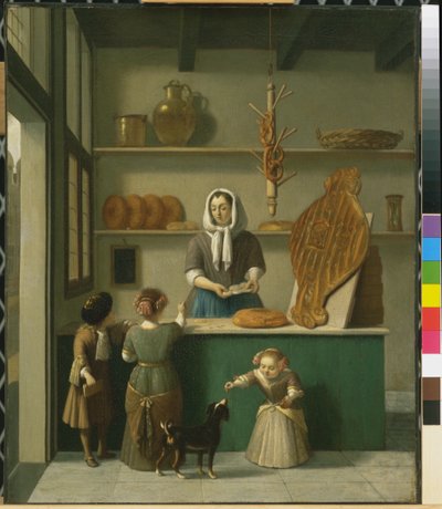 面包店，c.1680 作者 乔布克海德（Job Berckheyde）