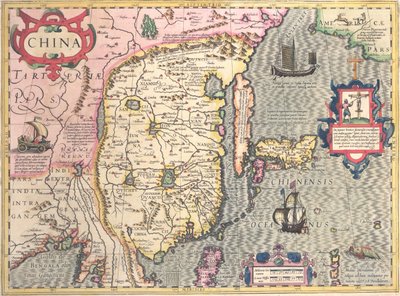 中国，c.1607 作者 乔多克·洪迪斯（Jodocus Hondius）