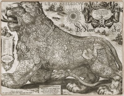 利奥-贝尔吉克斯-低地国家地图（1611年） 作者 乔多克·洪迪斯（Jodocus Hondius）