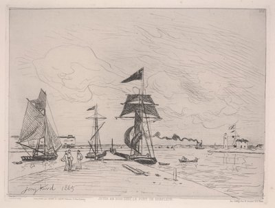 翁弗勒尔港口的木码头 作者 约翰·巴索德·琼金德（Johan Barthold Jongkind）