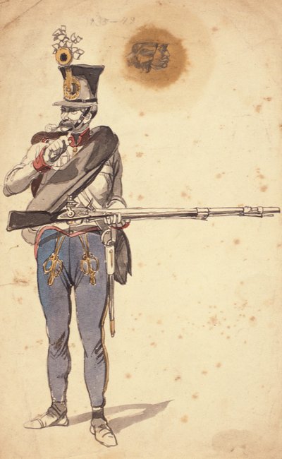 匈牙利步兵的私人士兵，1835-1849 作者 Johan Baptiste Heinefetter