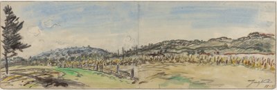 位于格勒诺布尔和维埃纳之间的布雷津斯附近的乡村，1880年代。 作者 约翰·巴索德·琼金德（Johan Barthold Jongkind）
