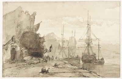 国外港口景观 作者 约翰·巴索德·琼金德（Johan Barthold Jongkind）