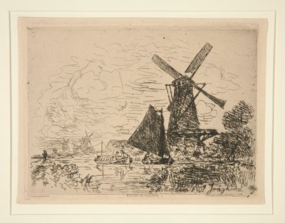 荷兰磨坊 作者 约翰·巴索德·琼金德（Johan Barthold Jongkind）