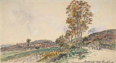 La Cote-Saint-André附近的道路，1885年。 作者 约翰·巴索德·琼金德（Johan Barthold Jongkind）