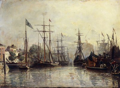 鹿特丹港，1857年 作者 约翰·巴索德·琼金德（Johan Barthold Jongkind）
