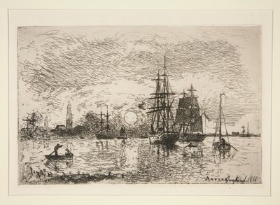 Soleil Couchant - Port d 作者 约翰·巴索德·琼金德（Johan Barthold Jongkind）
