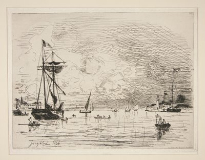 Sortie du Port de Honfleur（从昂弗勒港出境） 作者 约翰·巴索德·琼金德（Johan Barthold Jongkind）