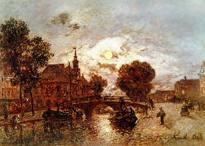 1868年海牙的看法 作者 约翰·巴索德·琼金德（Johan Barthold Jongkind）