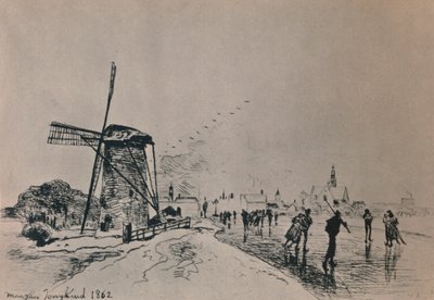 马斯路易斯镇的景色，1862年，1946年。 作者 约翰·巴索德·琼金德（Johan Barthold Jongkind）