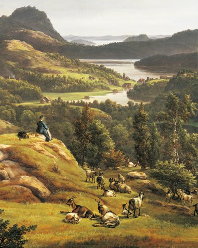 卑尔根附近的Lysenkloster景观，由Johan Christian Clausen Dahl (1788-1857)创作，挪威 19世纪 详细信息 作者 约翰·克里斯蒂安·达尔